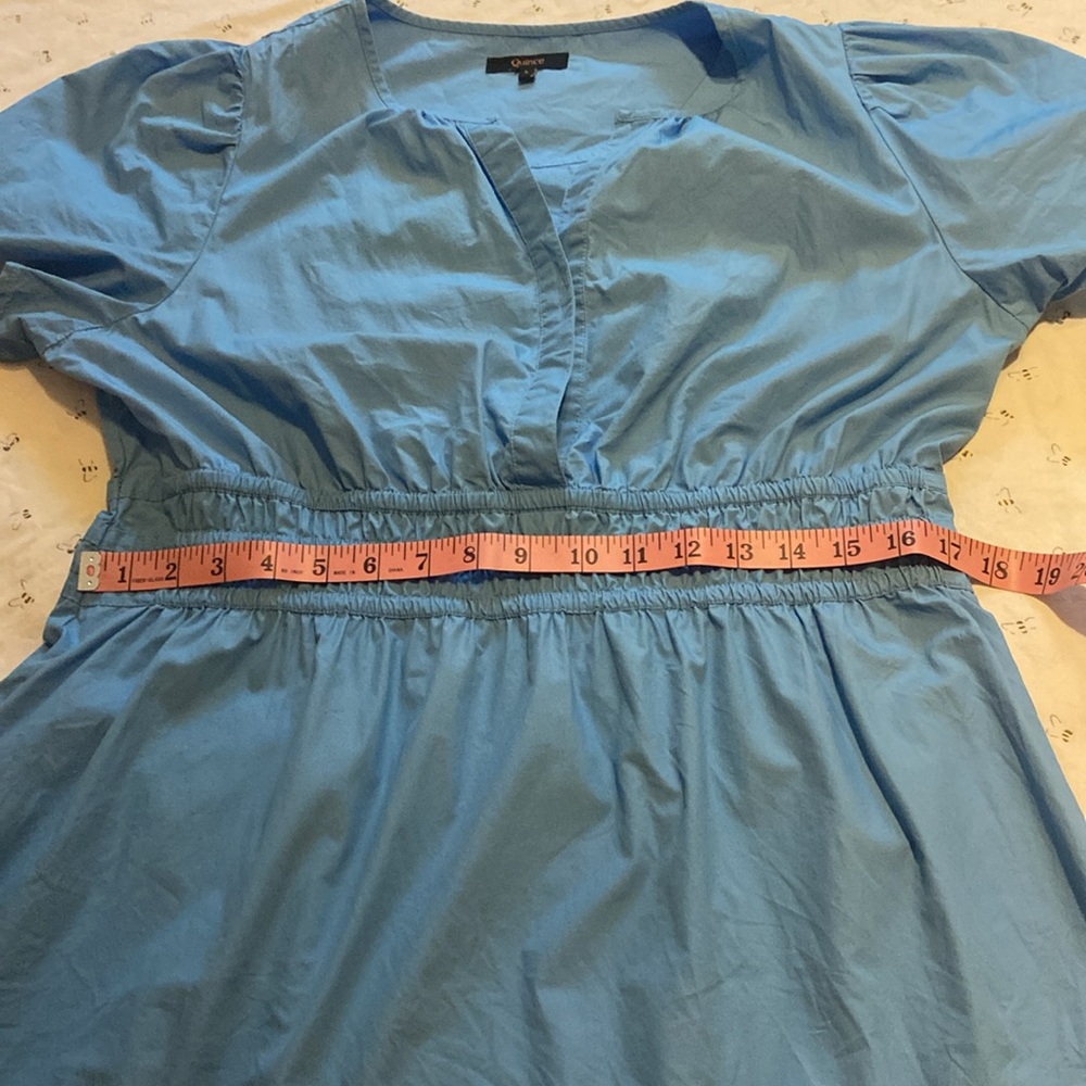 Quince Tiered Short Sleeve Mini Dress Size Large - Picture 4 of 11